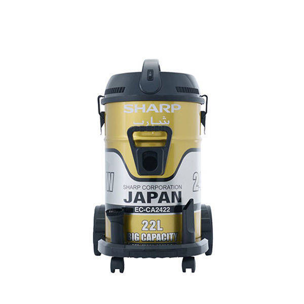 SHARP Pail Can Vacuum Cleaner 2400 Watt, Cloth Filter, Gold - EC-CA2422-X