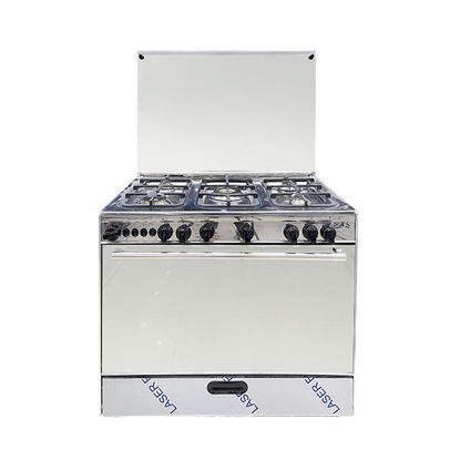 Picture of Techno Gas Cooker Saif 5 Burners 60*90 CM Free Stand With Fan Stainless Steel - SaifStainless3730
