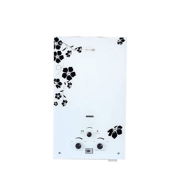 Tecnogas Gas Water Heater Carstal Digital Glass 6 L with charger Light Green - TecnogasCarstal6L