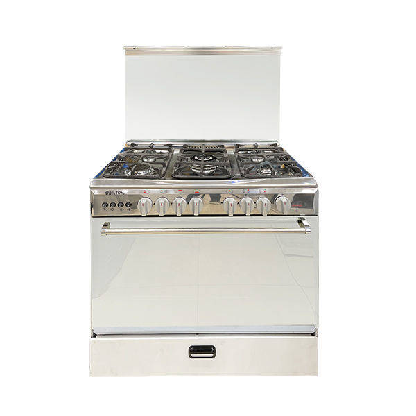 Bilton Gas Cooker Parfact Cast 5 Burners 60*90 Cm With Fan Stainless - Bilton Perfect