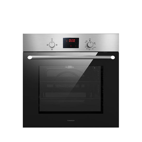 TORNADO Built-In Oven Gas 60 x 60 cm 67 Liter In Stainless Steel Color With Convection Fan - GO-VT60CSU-S