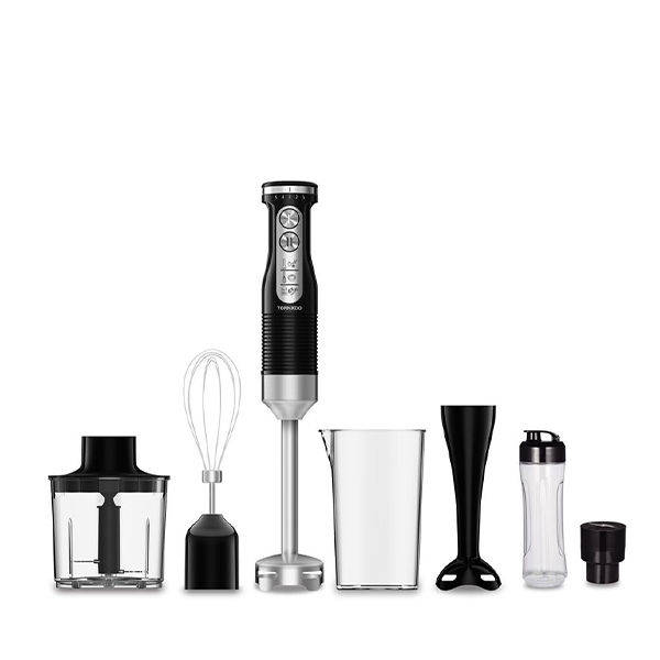 TORNADO Hand Mixer 600 Watts With Stainless Steel Egg Beater Black - THB-600C