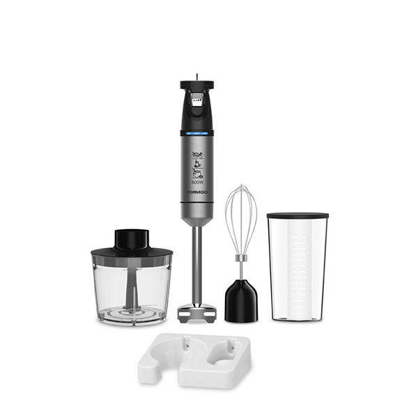 TORNADO Hand Mixer 600 Watt With Stainless Steel Egg Beater Black - THB-600W