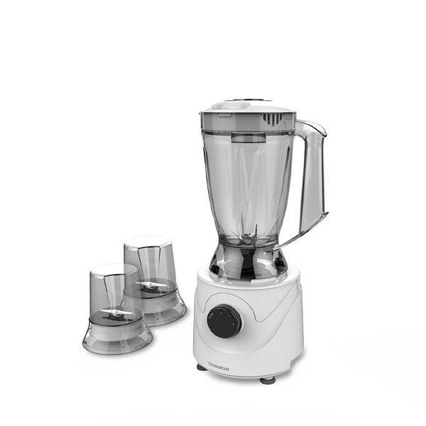 Tornado Electric Blender 400 Watt, 1.5 Liter Capacity, Two Grinders, White Color - BL400/2