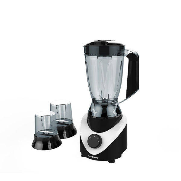 Tornado Electric Blender 500 Watt, 1.5 Liter Capacity, Two Grinders, Black x White - BL500/2