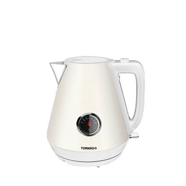 Tornado Stainless Steel Kettle, 1.7 Liter, 1850-2200 Watt, White Color - TKP-2217-TC