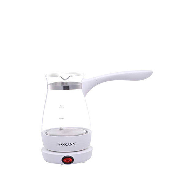 Sokany Pyrex Coffee Maker, 600 Watt, 500 ml White - YLW-606