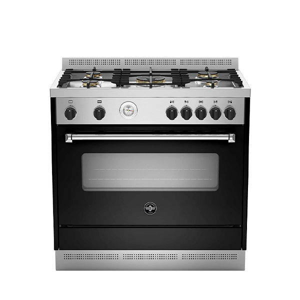 LA GERMANIA Freestanding Cooker 90 x 60, 5 Gas Burners, Stainless X Black - AMS95C81ANE/20