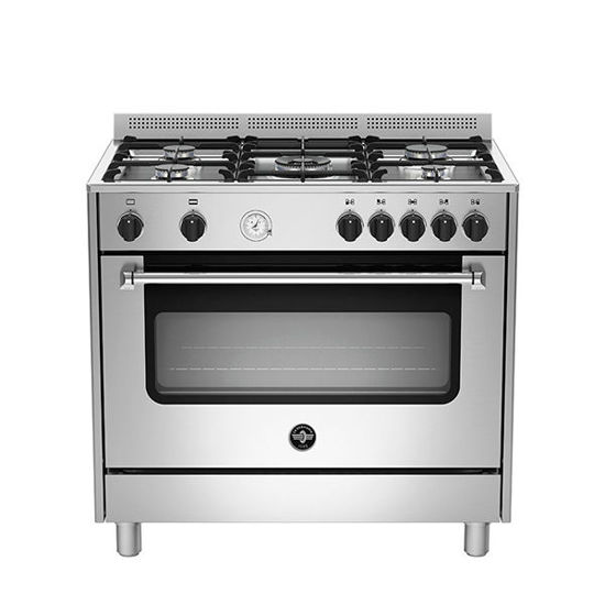 LA GERMANIA Freestanding Cooker 90 x 60, 5 Gas Burners, Stainless - AMS95C81CXS/20