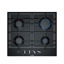 BOSCH BUILT-IN GAS HOB 4 BURNER 60 CM CAST IRON - Black - PCP6A6B90