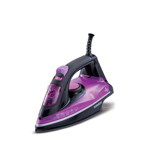 TORNADO Steam Iron 2100 Watt, Ceramic Soleplate, Purple - TST-2100N