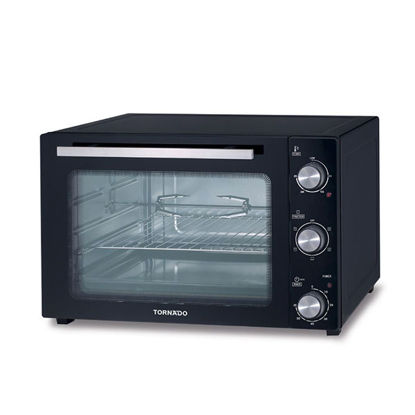 TORNADO Electric Oven 55 Litre , 2000 Watt in Black Color With Grill and Fan - TEO-55DG(K)