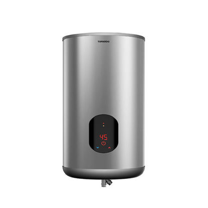 TORNADO Electric Water Heater 65 Liter, Digital, Silver - EWH-S65CSE-S