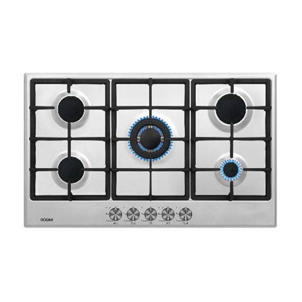 Ocean hob gas built-in 5 burner 90 cm - stainless steel - OGHF95IPROSV