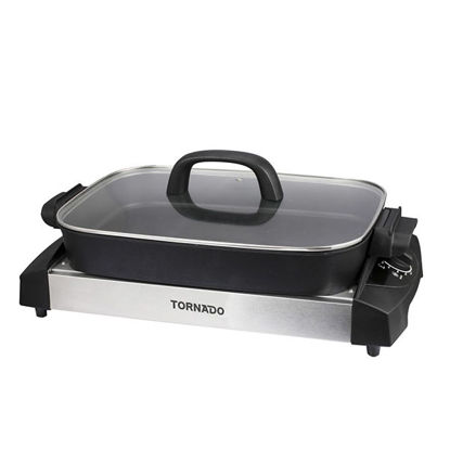 TORNADO Electric Grill 1500 Watt, Black x Stainless - TCS-1500