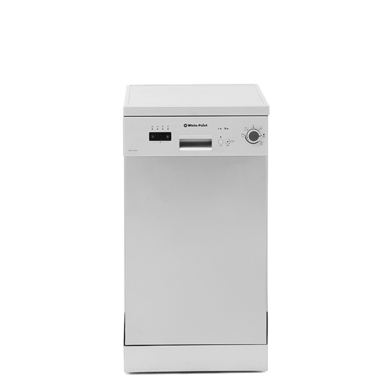 White Point Dishwasher 10 Settings 7 Programs With Digital Screen & Half Load In Silver Color - WPD107HDS