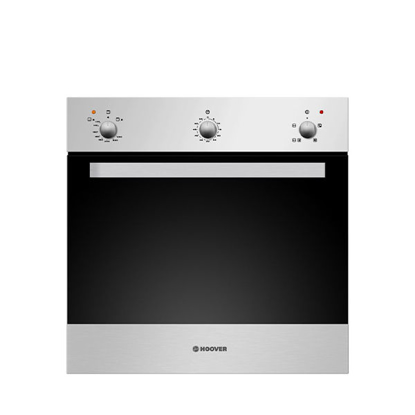 HOOVER Built-In Oven Gas 60 x 60 cm 66 Liter In Stainless Steel x Black Color With Convection Fan - HGGGF3