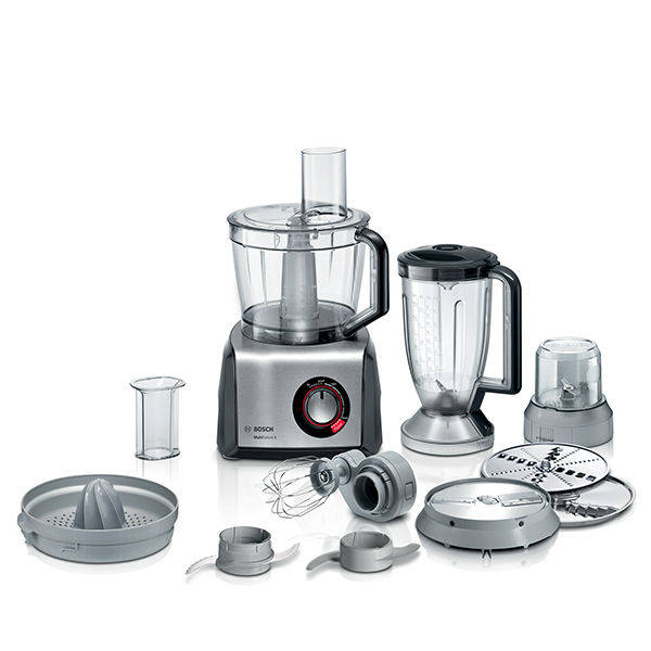 BOSCH MULTITALENT 8 FOOD PROCESSOR 1250WATT BLACK, BRUSHED STAINLESS STEEL MC812M844