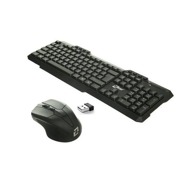 KEYBOARD + MOUSE ZERO WIRELESS COMBO ENGLISH & ARABIC Black - ZR-5608