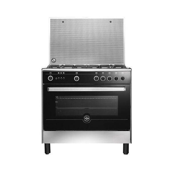 LA GERMANIA Freestanding Cooker 90 x 60, 5 Gas Burners, Stainless x Black - 9M10GRB1X4AWW