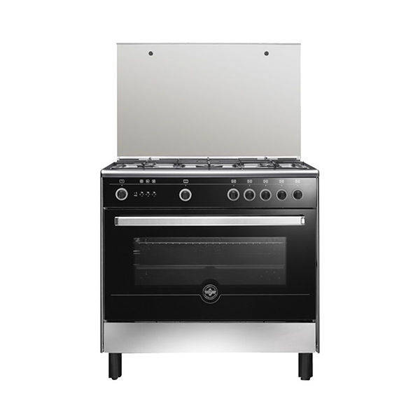 LA GERMANIA Freestanding Cooker 90 x 60, 5 Gas Burners, Stainless x Black - 9N10GUB1X4AWW