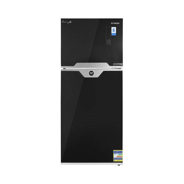 Fresh Refrigerator 397 Liters Glass Modena Inverter Black - FNT-MR470YIGQMod INV