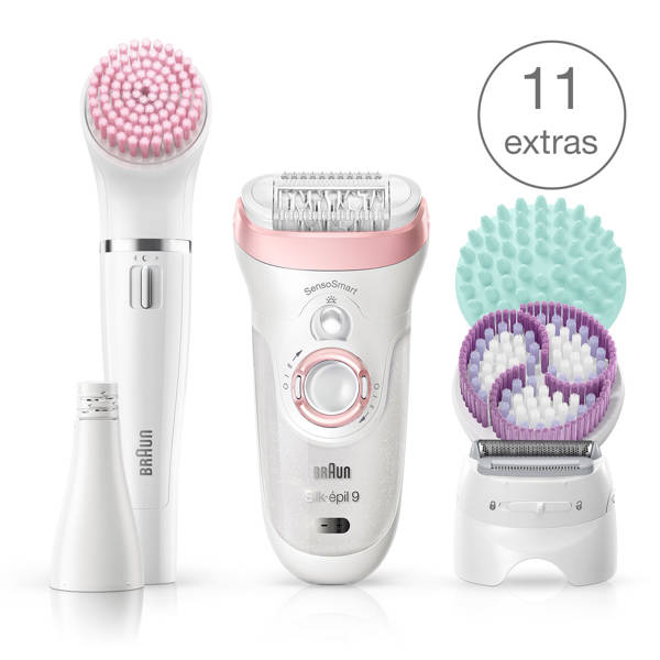 Braun Silk-épil Beauty Set 9 BS Wet & Dry Epilator With 11 Extras Incl. Braun FaceSpa - SE9995