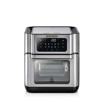 Picture of Black+Decker Air Fryer Oven Digital 12L 1500 Watt With Grill Silver - AOF100-B5