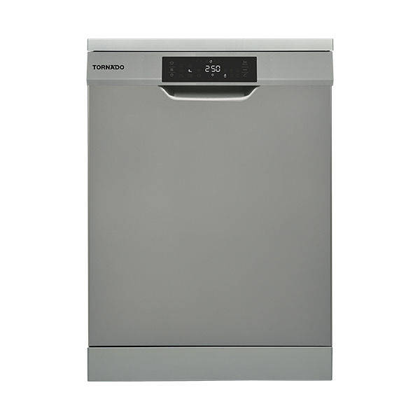 TORNADO Dishwasher 13 Person, 60 cm, Digital, 8 Programs, Dark Silver - TDV-FN138CDS