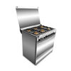 Imperial Gas Cooker 6 Burners 85*60 Cm With Fan Without Safety Stainless - P6-6085-SS-P-ILMFYT
