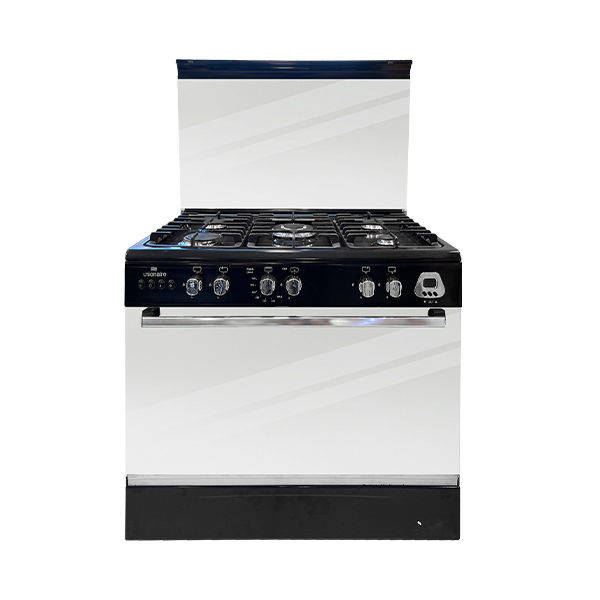 Unionaire Cooker 5 Burners 60*90 Cm With Fan Full Saftey Black – C6090EB-DC-511-IDS-F-H6-2W