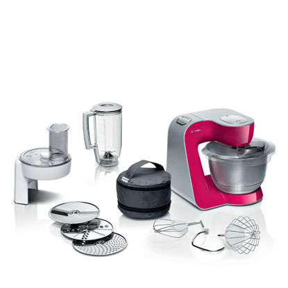 Bosch MUM5 Kitchen Machine, 1000 Watt, Red/Silver - MUM58420