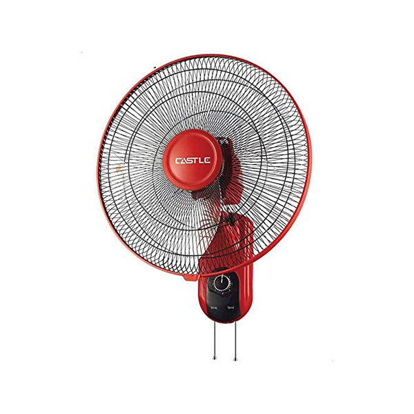 Castle Wall Fan 18 Inch 5 Blades - Red - FAW1918