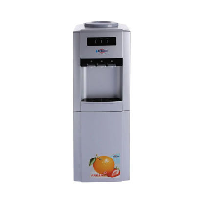 Bergen Hot, Cold and Normal Water Dispenser with Fridge, Grey - BYB110-3
