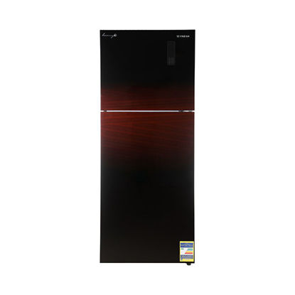 Fresh Refrigerator Digital 397 Liters Glass Door burgundy - FNT-MR470 YGDR