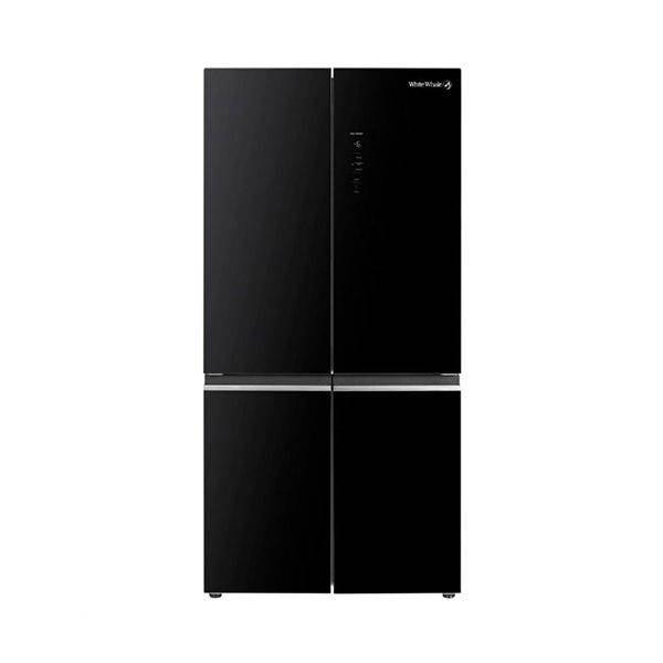 White whale refrigerator 450 liter 4 doors no frost with digital screen inverter glass black WR-G8399AB INV