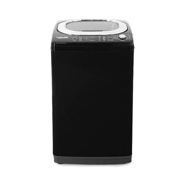 White Point Top Loading Washing Machine 14 KG GRANDO Digital Screen - Diamond Drum - Soft Close Glass Door & Anti-Rust Galvanized Metal Body In Black Color - WPTL 14 DGBCM