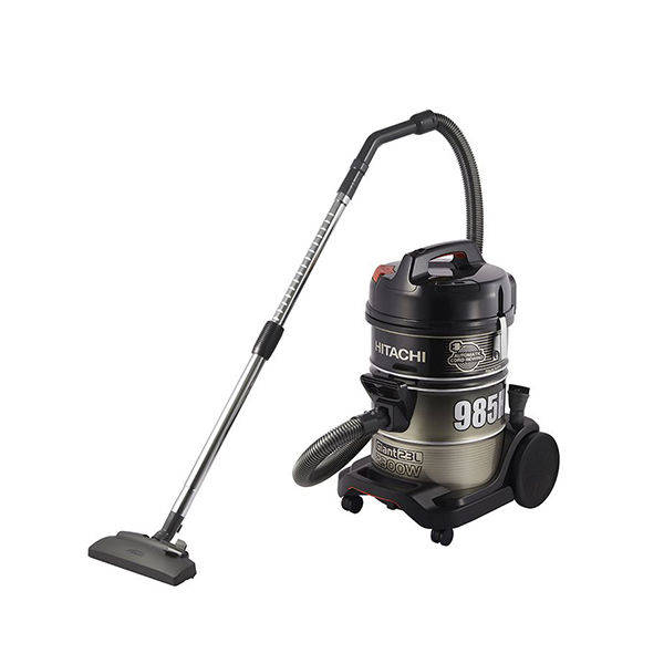 HITACHI Pail Can Vacuum Cleaner 2300 Watt, Cloth, Nano Titanium Filter, Black x Gold CV-985HC 220CECGB