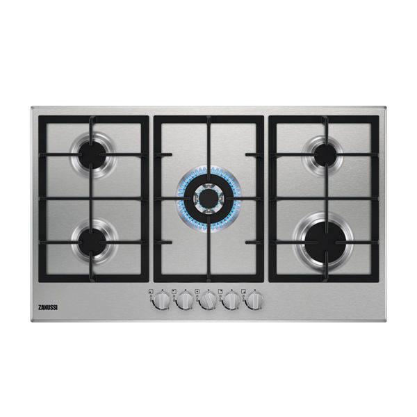 Zanussi hob gas 5 burners ZGH96524XS