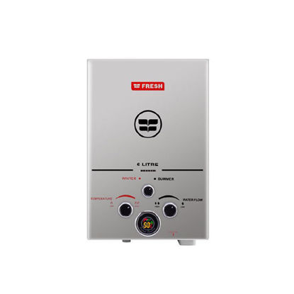 Fresh Gas Water Heater 6 liter Silver - SPA with adapter
