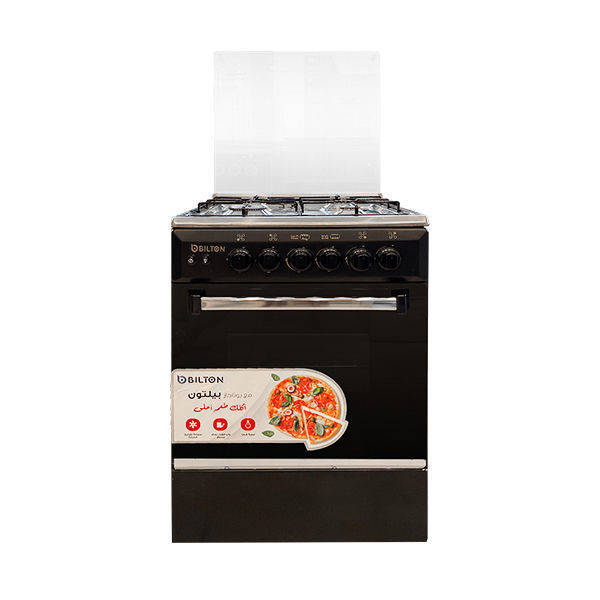 Bilton Gas Cooker 4 Burners 55*55 Cm Steel Black