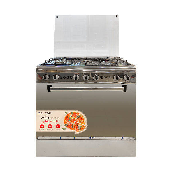 Bilton Gas Cooker 5 Burners 60*80 Cm Stainless
