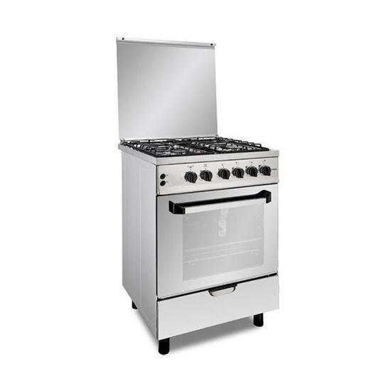 FRESH GAS COOKER Hi Cast 4 BURNERS 60*60 CM Without FAN STAINLESS - 0325