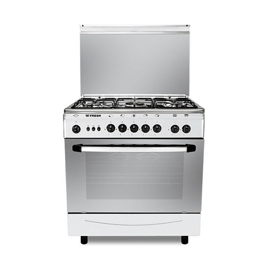 FRESH GAS COOKER FORNO 5 BURNERS 80*55 CM WITHOUT FAN STAINLESS - 0617
