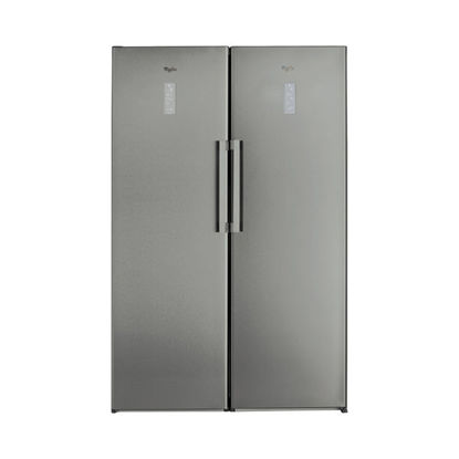 Whirlpool freestanding fridge 410 Liter with freezer 260 Liter inox color - SW8 AM2 D XR & UW8F2DXBIN