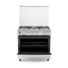 White Point Free Standing Gas Cooker 90*60 With 5 Burners With Full Safety-Fully Stainless & Mirror Oven Door WPGC9060XCFSDAM