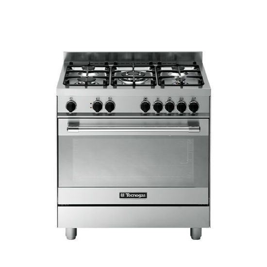 Techno Gas Cooker legend 5 Burners 60*80 CM Free Stand Digital With Fan Stainless - legend PT899XS