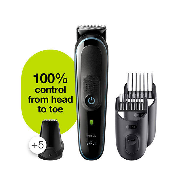 All-in-one trimmer MGK5380, 9-in-1 trimmer, 7 attachments and Gillette ProGlide razor