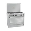 Unionaire Gas Cooker 5 Burners 90*60 cm Without Safety Stainless C69SS-GC-447-IFSO-2W-M14-AL