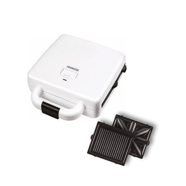 Kenwood 2 in 1 Sandwich Maker, 1300 Watt, White Black - SMP94